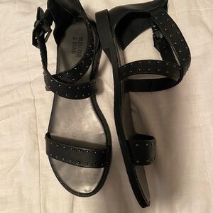 Bleecker & Bond Black Studded Sandals